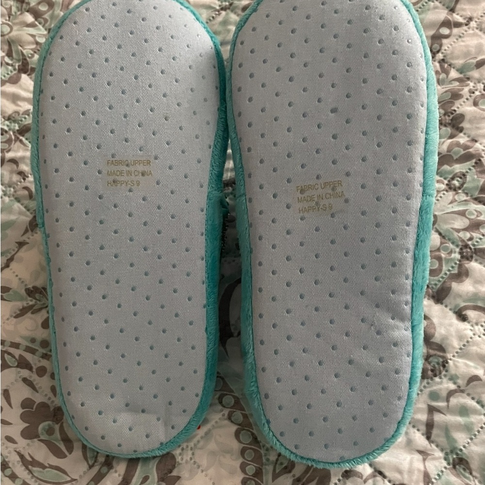 Yellow Box Turquoise Slippers with Rhinestones - Picture 3 of 3